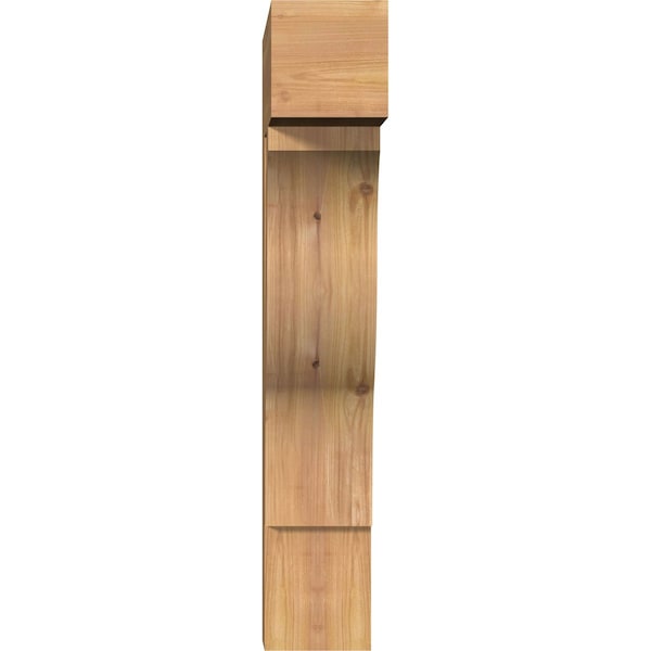 Funston Block Smooth Bracket, Western Red Cedar, 5 1/2W X 20D X 32H